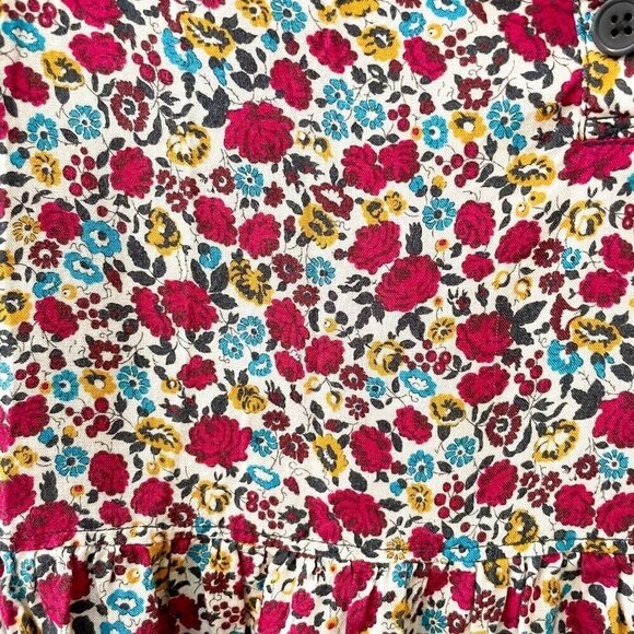 Hanna Anderson long sleeve Floral girls dress size 110 or US 5 100% Rayon - Picture 5 of 7